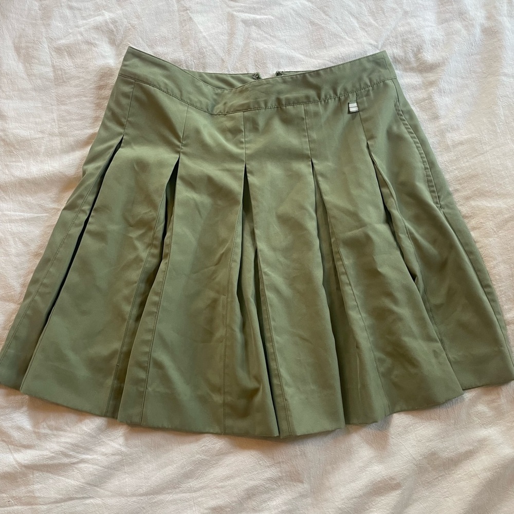 Vintage Izod X-tra Dry Tennis Skirt Size 4 Light Olive Green